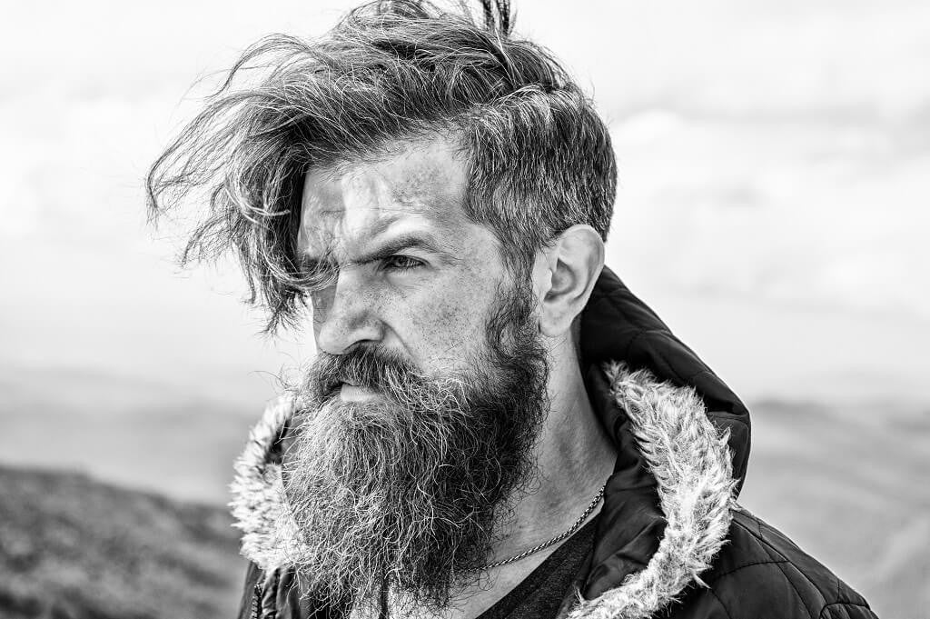 Dry skin under beard and mustache