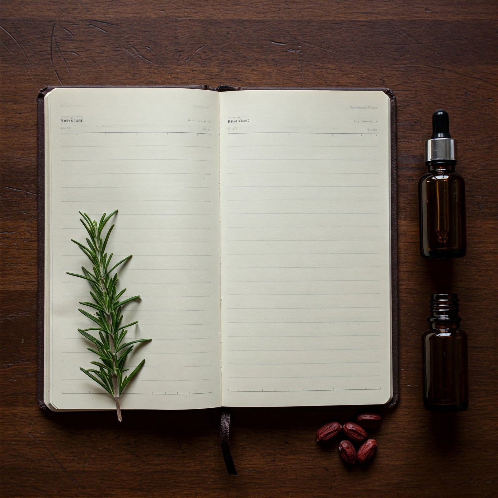 Man's guide to reading grooming ingredient labels with natural elements like rosemary and jojoba, emphasizing Seven Potions' clean approach.