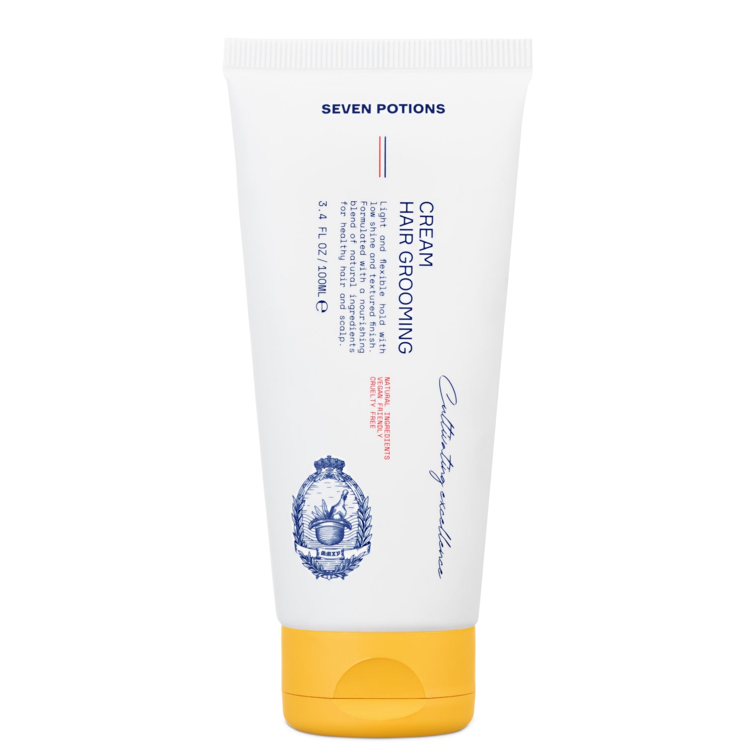 Seven Potions Hair Grooming Cream - Light hold for straight hair and curls