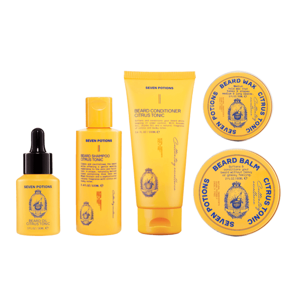 Beard Care Bundle - Beard Oil, Balm, Wax, Shampoo, Conditioner - Seven ...