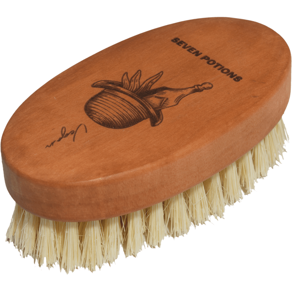 Beard Brush - Oval Shaped Pear Wood With Natural Bristles